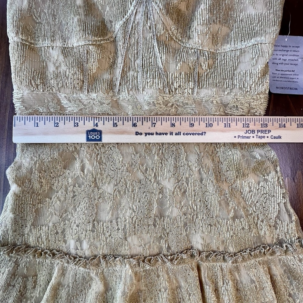 NWT Saylor Adria Mini Dress Gold Shimmer Women's Size Small Party Cocktail - Picture 5 of 8
